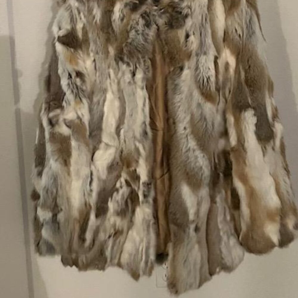 Dylan Gray Grey Section Rabbit Fur Jacket Size large - Picture 2 of 9